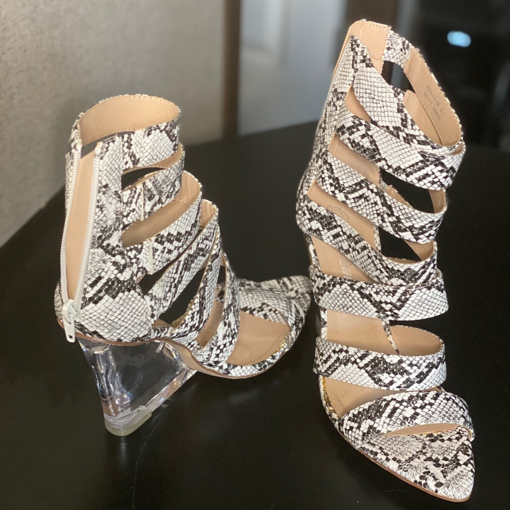 Snake skin wedges